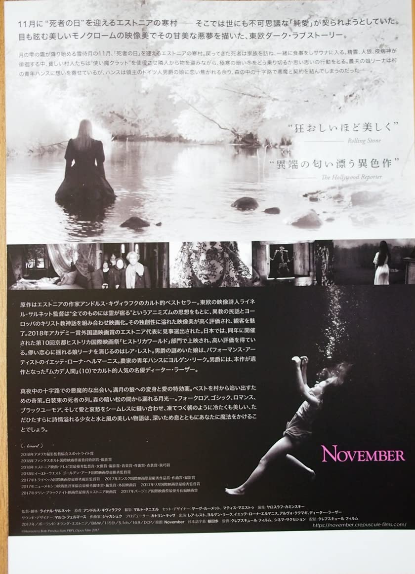 Amazon.co.jp: 映画チラシ「November ノベンバー」監督ライナル・サル